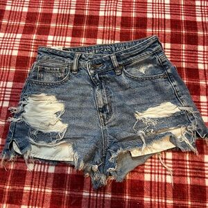American Eagle High Rise Strigid Jean Shorts